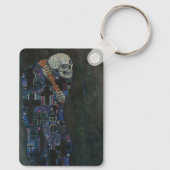 Dood en leven door Gustav Klimt  Art Nouveau Sleutelhanger (Achterkant)
