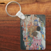 Dood en leven door Gustav Klimt  Art Nouveau Sleutelhanger (Voorkant)