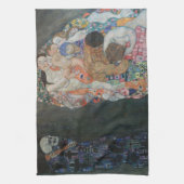 Dood en leven door Gustav Klimt  Art Nouveau Theedoek (Verticaal)