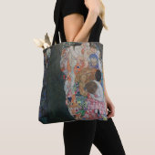 Dood en leven door Gustav Klimt Art Nouveau Tote Bag (Dichtbij)
