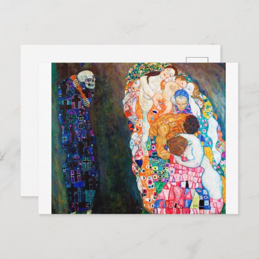 Dood en leven, Gustav Klimt Briefkaart (Voorkant / Achterkant)