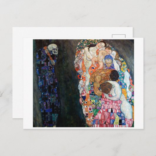 Dood en Leven | Gustav Klimt | Briefkaart (Voorkant / Achterkant)