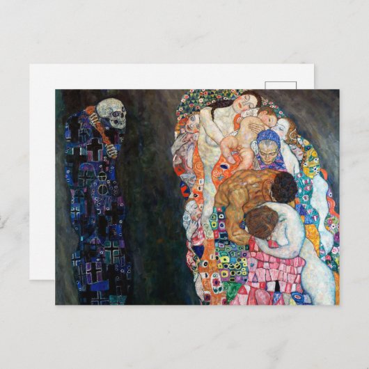 Dood en Leven | Gustav Klimt | Briefkaart (Voorkant / Achterkant)