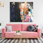Dood en Leven | Gustav Klimt | Canvas Afdruk (Insitu (Woonkamer))