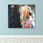 Dood en Leven | Gustav Klimt | Canvas Afdruk (Insitu (Houten vloer))