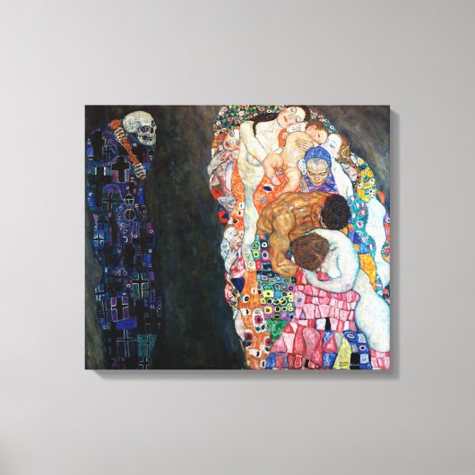 Dood en Leven | Gustav Klimt | Canvas Afdruk (Voorkant)