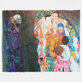 Dood en leven, Gustav Klimt Fleece Deken (Voorkant (Horizontaal))