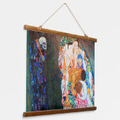 Dood en leven, Gustav Klimt Hangend Wandkleed (Gebogen)