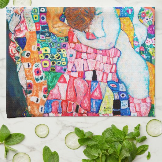 Dood en leven, Gustav Klimt Theedoek (Gevouwen)