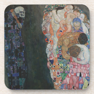 Dood en Leven van Gustav Klimt Vintage Art Nouveau Bier Onderzetter