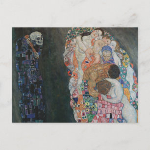 Dood en Leven van Gustav Klimt Vintage Art Nouveau Briefkaart