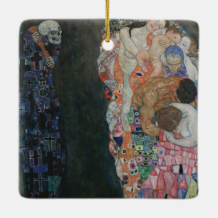 Dood en Leven van Gustav Klimt Vintage Art Nouveau Keramisch Ornament