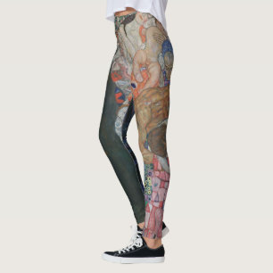 Dood en Leven van Gustav Klimt Vintage Art Nouveau Leggings