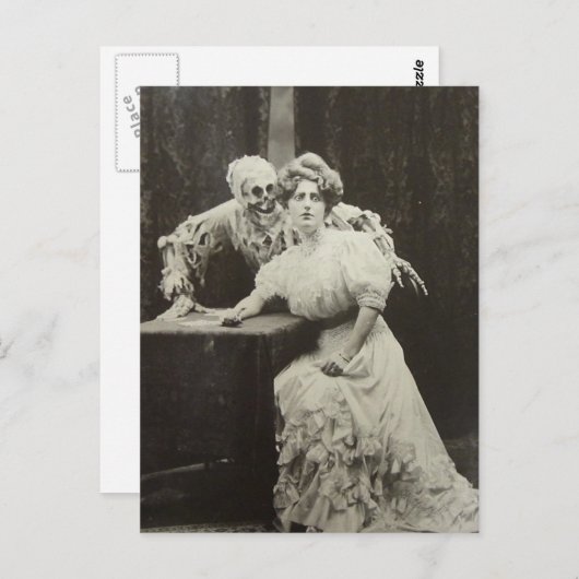 Dood en meisje briefkaart (Voorkant / Achterkant)