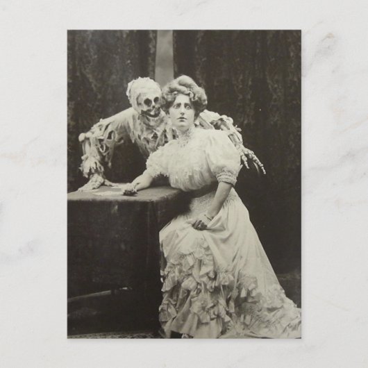 Dood en meisje briefkaart (Voorkant)