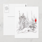 Dood en meisje briefkaart (Voorkant / Achterkant)