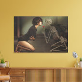 Dood en meisje canvas afdruk (Insitu (Woonkamer))