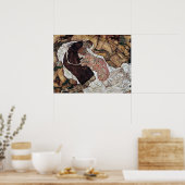 dood en meisje schilderij van Egon Schiele Poster (Keuken)