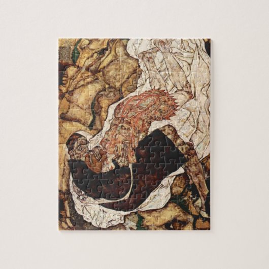 Dood en meisje van Egon Schiele Legpuzzel (Verticaal)