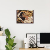 Dood en meisje van Egon Schiele Poster (Thuiskantoor)