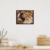 Dood en meisje van Egon Schiele Poster (Keuken)