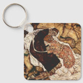 Dood en meisje van Egon Schiele Sleutelhanger (Voorkant)