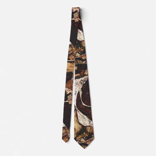 Dood en meisje van Egon Schiele Stropdas (Achterkant)