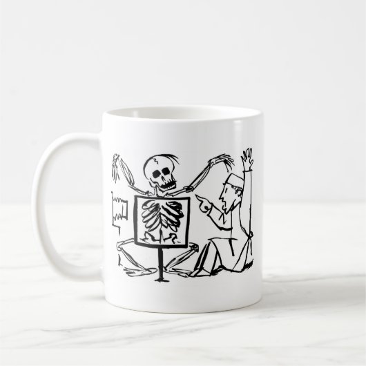 Dood en röntgendokter circa 1951 koffiemok (Links)