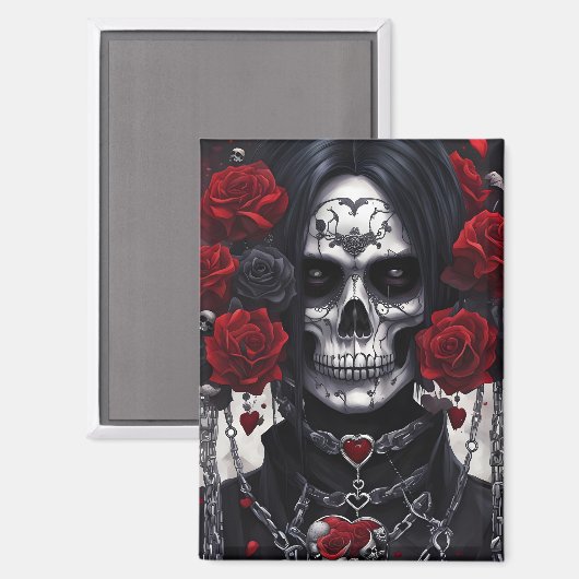 Dood en Rozen Magneet (Voorkant / Achterkant)