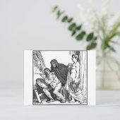 Dood en schilder briefkaart (Staand voorkant)