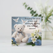 Dood- en sympathiekaart feestdagenkaart (Staand voorkant)