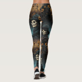 Dood en zonnebloemen leggings (Achterkant)
