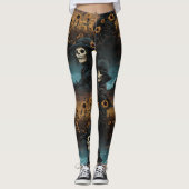 Dood en zonnebloemen leggings (Voorkant)