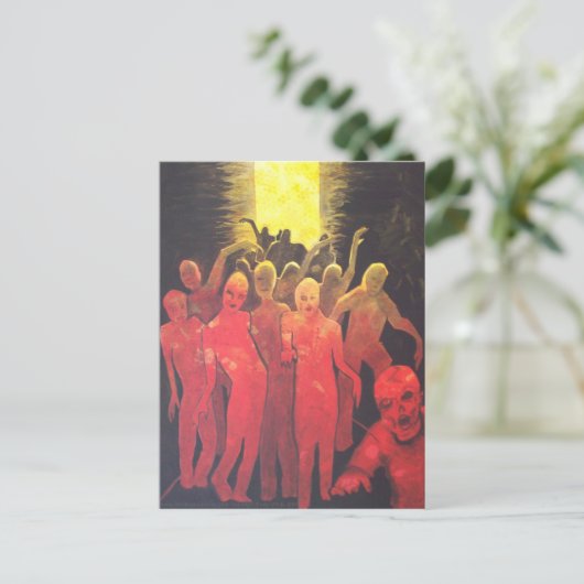 Dood End Zombie Hoard dark horror Art Briefkaart (Staand voorkant)