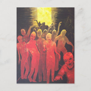 Dood End Zombie Hoard dark horror Art Briefkaart