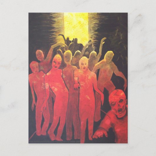 Dood End Zombie Hoard dark horror Art Briefkaart (Voorkant)
