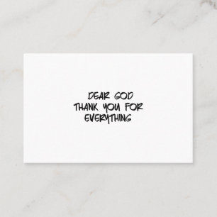 DOOD GOD DANK JE VOOR ALLES VISITEKAARTJE