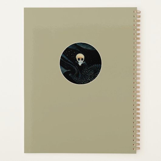 Dood  Gothische illustratie met Jouw naam Planner (Achterkant)