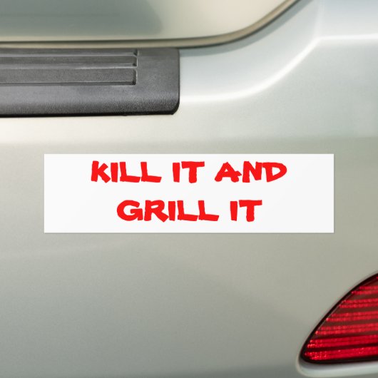 DOOD HET EN GRILL HET BUMPERSTICKER (Op auto)