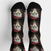 DOOD HOOFD KERSTMAN SKULL, KERSTSKELET HUMOR