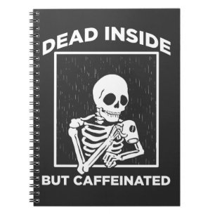 Dood in cafeïne Skeleton Coffee Lover Notitieboek