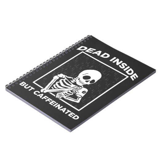 Dood in cafeïne Skeleton Coffee Notitieboek (Linkerzijde)