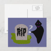 Dood in de begraafplaats Halloween ansichtkaart Briefkaart (Voorkant / Achterkant)