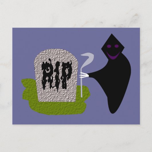 Dood in de begraafplaats Halloween ansichtkaart Briefkaart (Voorkant)