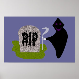 Dood in de begraafplaats Halloween poster