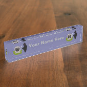 Dood in de Cemetery Custom Desk Naambordje (Zijkant)