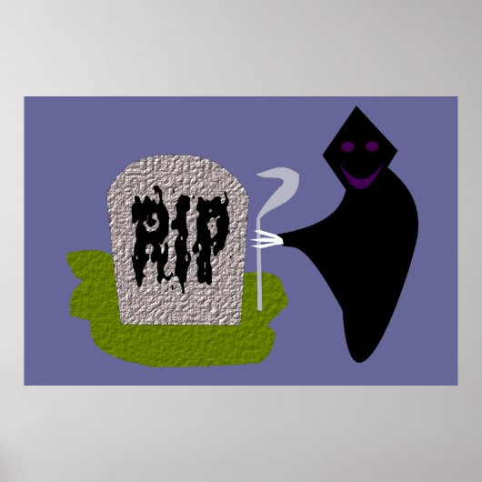 Dood in het Poster van de begraafplaats Halloween (Voorkant)