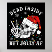 Dood in, maar Jolly AF Skeleton Kerstmis Poster (Voorkant)