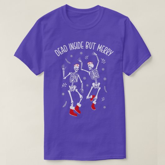 Dood in, maar lieflijk grappig dansend skeleton Ch T-shirt (Design voorkant)