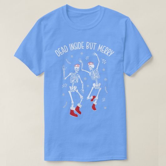 Dood in, maar lieflijk grappig dansend skeleton Ch T-shirt (Design voorkant)